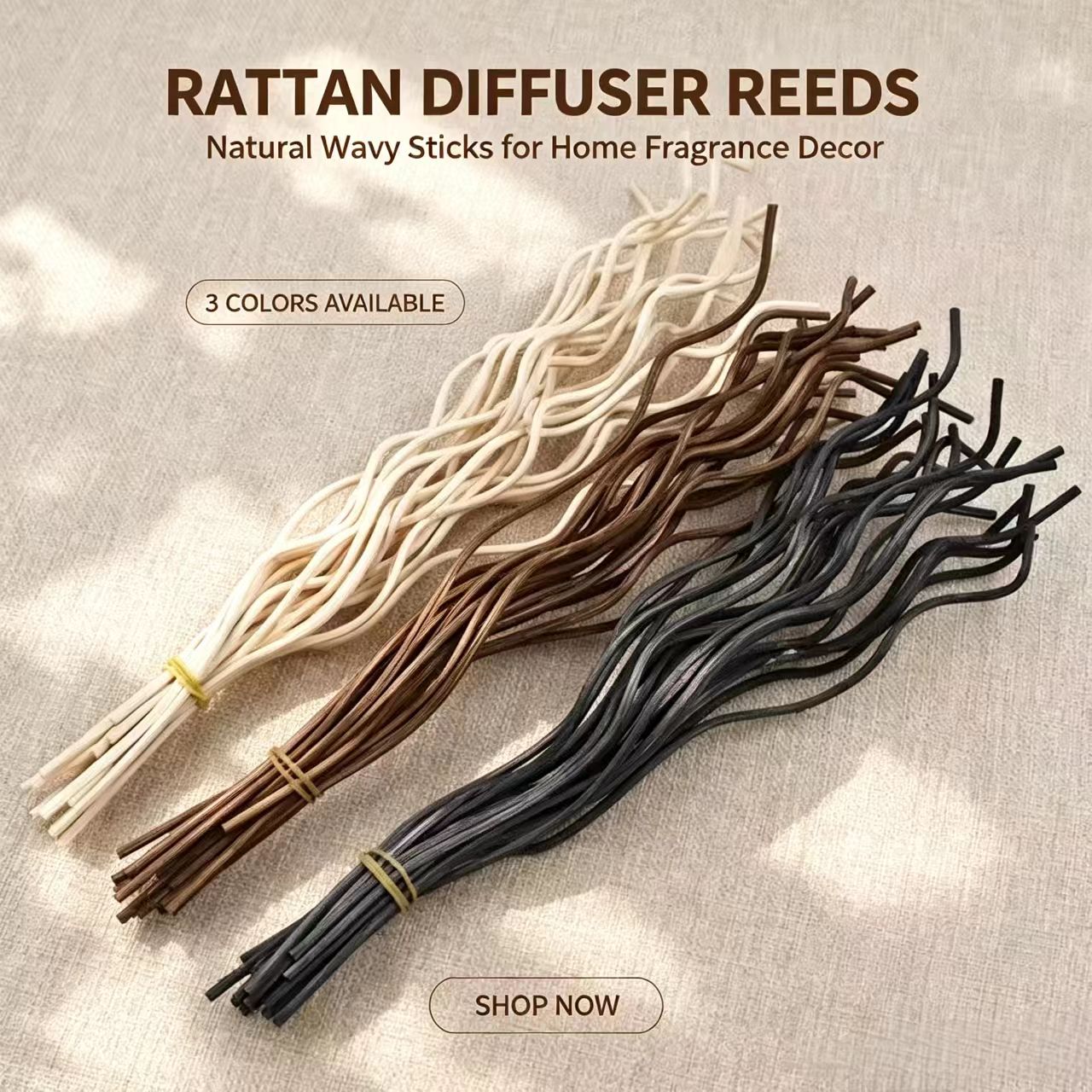Home Fragrance Diffuser Refills - 20 Buah Stik Diffuser Rotan Bergelombang
