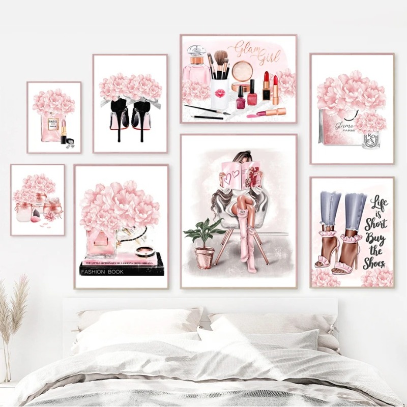 Fragrance In Home - Lukisan Kanvas Seni Gadis Sepatu Hak